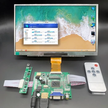 10,1-Дюймовый монитор с ЖК-экраном 1024 *600 с платой управления драйвером, совместимый с VGA HDMI для Raspberry Pi Banana Pi