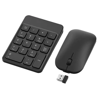 2.4 G Беспроводная цифровая клавиатура и мышь Комбинированная Перезаряжаемая клавиатура и мышь с 18 клавишами для портативных ПК