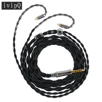 ivipQ 4-Жильный Монокристаллический Медный Позолоченный кабель для обновления гарнитуры MMCX/2PIN0.78 /QDC/TFZ Интерфейс наушников, для ST10S ZSX C12