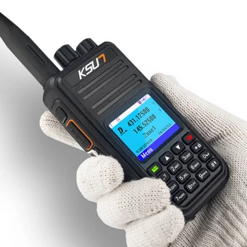 KSUNTFSI Портативное Цифровое 2-Полосное Радио GPS Водонепроницаемое UHF VHF Любительское Радио Ручной Беспроводной Домофон Дальнего Действия DMR Walkie Talkie