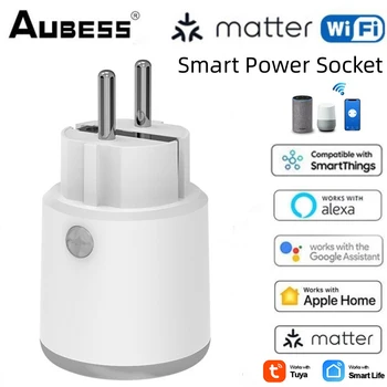 Matter WiFi, умная розетка, Умный дом, беспроводной Мини-переключатель, приложение Homekit, дистанционное управление, Работа с Alexa, Google Home, Алиса