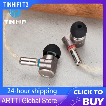 TINHIFI T3 Проводные Наушники-вкладыши Hi-Res Премиум Класса с Одним Ноулзом BA PU + PEK Гибридный Драйвер Металлический Монитор MMCX PIN 3,5 мм Штекер