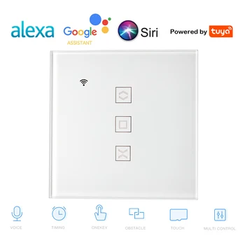 Tuya EU WiFi Переключатель занавесок для электродвигателя, рольставни, жалюзи, шторы, Умный дом, работает с Alexa Google Home Siri
