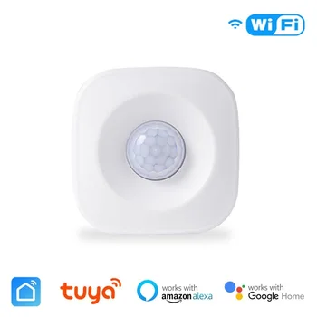 Tuya WIFI Smart PIR Датчик движения Smart Life APP Детектор Датчик движения Беспроводная система домашней автоматизации Для Alexa Google Home