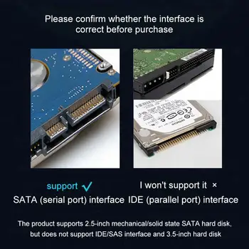 USB 3,0/2,0 SATA до 6 Гбит/с 3 кабеля Sata-USB 3,0 Адаптер Поддержка 2,5-дюймового внешнего жесткого диска SSD SSD 22-контактный кабель Sata III