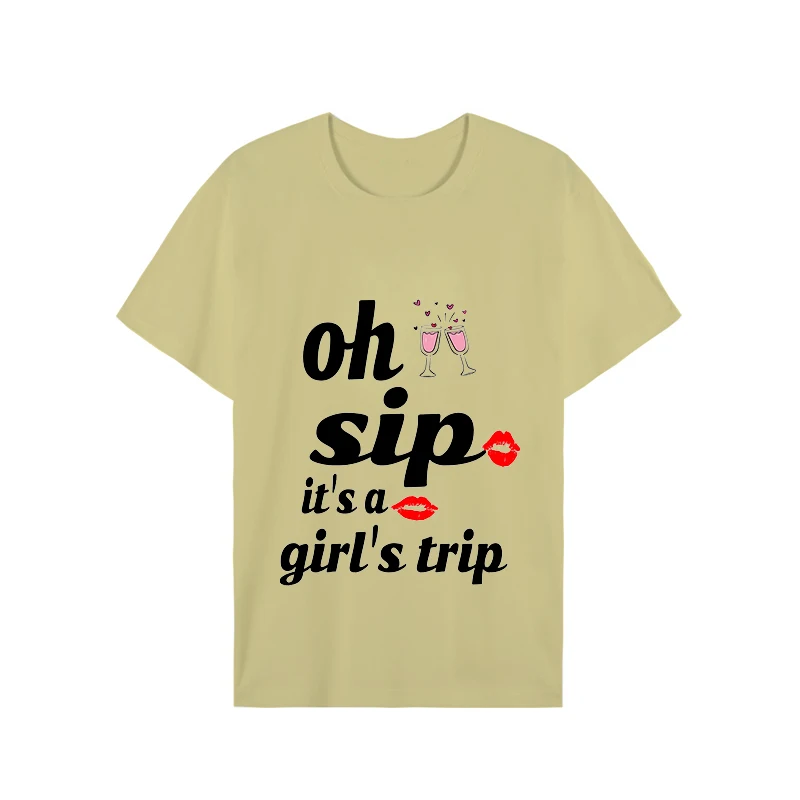 Футболка для женщин, летние футболки, Женская одежда, футболка с коротким рукавом и рисунком, Женская футболка Oh Ship Its A Girls Trip