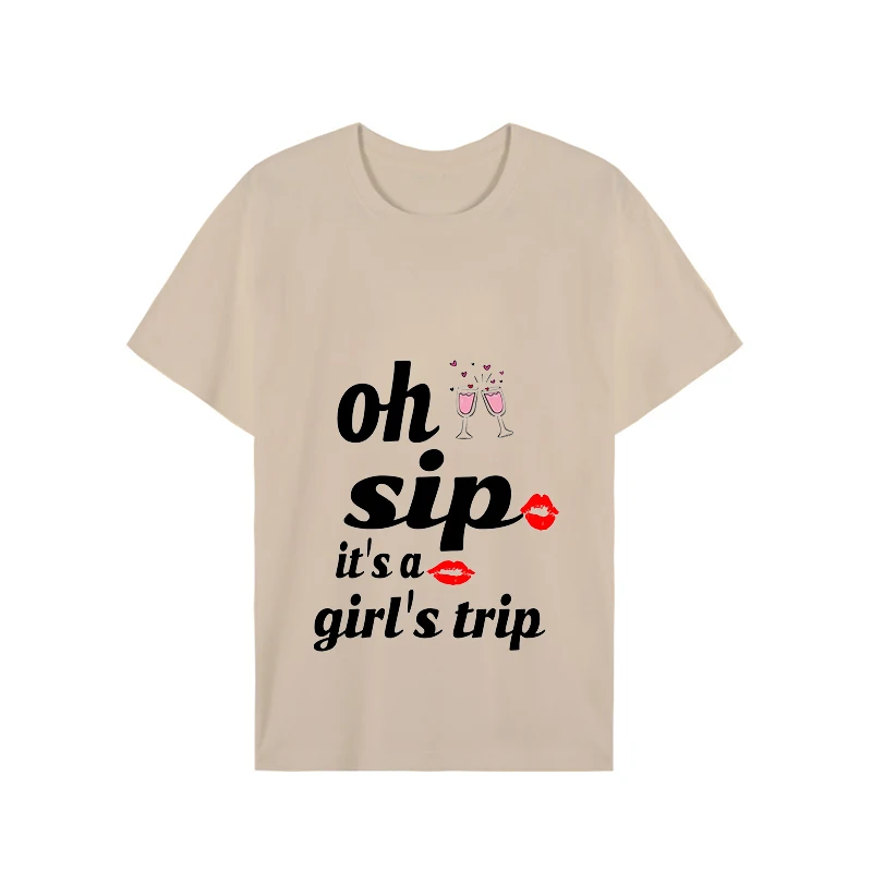 Футболка для женщин, летние футболки, Женская одежда, футболка с коротким рукавом и рисунком, Женская футболка Oh Ship Its A Girls Trip