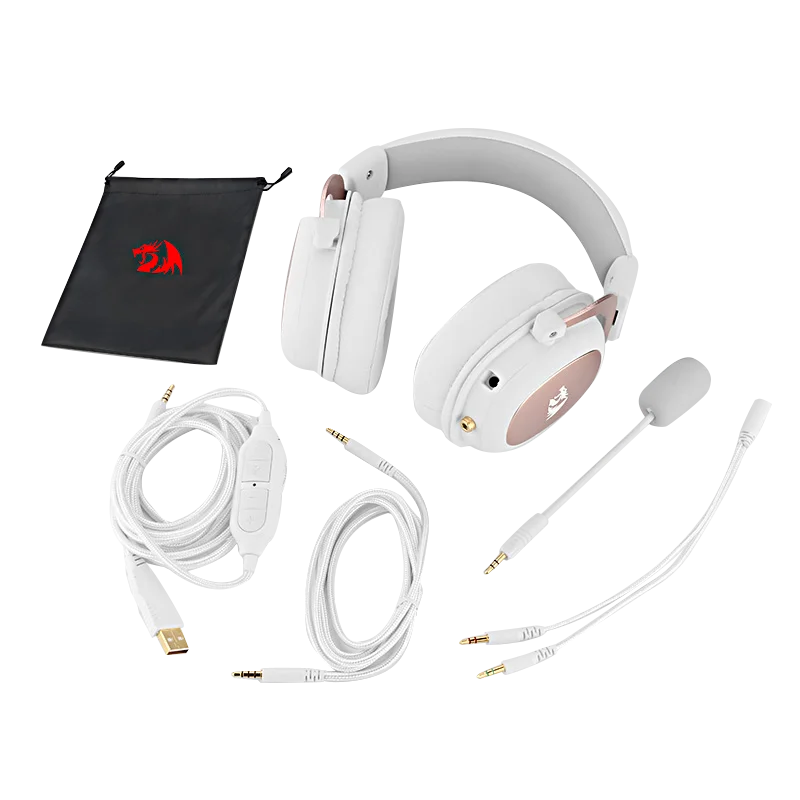 Проводные игровые наушники Redragon H510 Zeus - Объемное стерео 7.1 звучания - Амбушюры из пены с эффектом памяти, Съемный микрофон для ПК/ PS4 и Xbox One