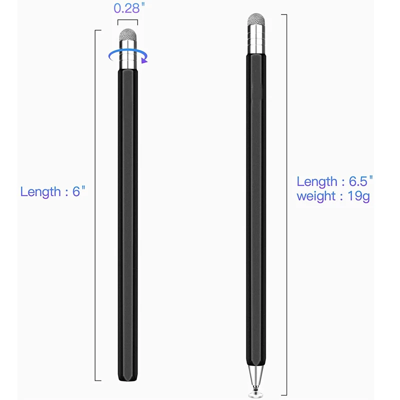 Универсальный металлический вращающийся стилус 2 в 1, карандаш для Apple Ipad, сенсорные ручки для настольного телефона Android, аксессуары Xiaomi Huawei