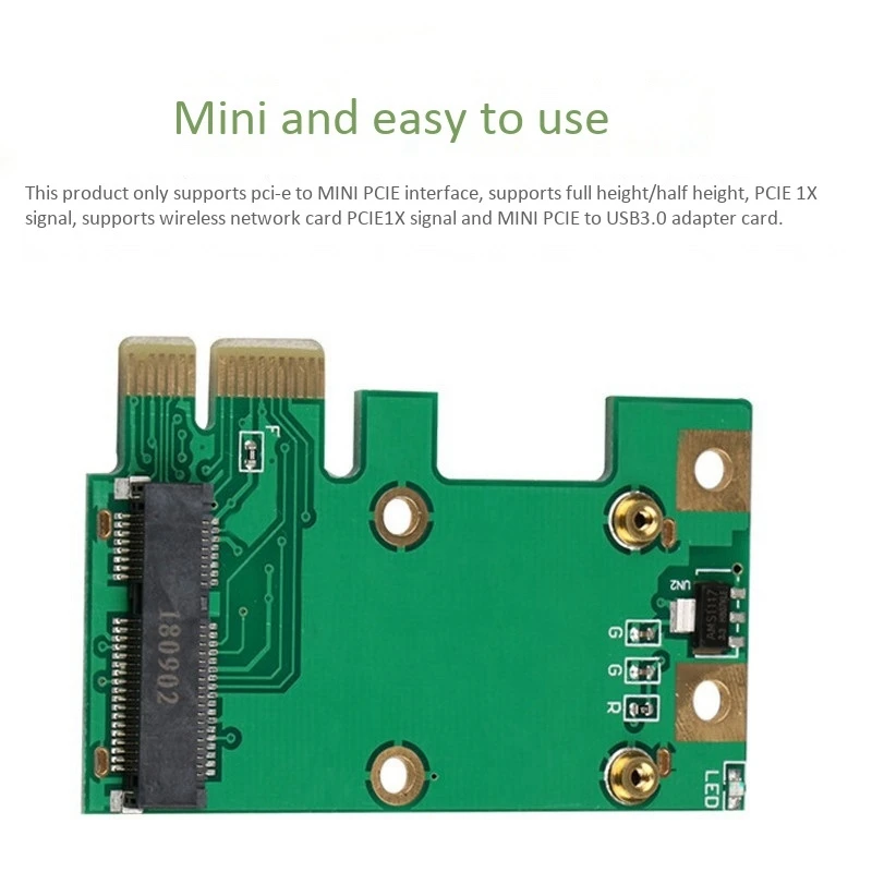 Карта адаптера PCIE для Mini PCIE, эффективная, легкая и портативная карта адаптера Mini PCIE для USB3.0