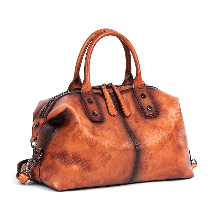 Большая Вместительная женская сумка Из натуральной коровьей кожи в винтажном стиле, оригинальный дизайн, модная сумка через плечо Премиум качества
