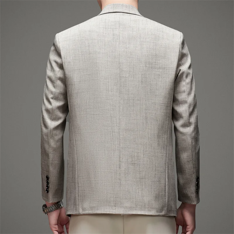 Новый мужской деловой повседневный однотонный пиджак большого размера, однотонный костюм