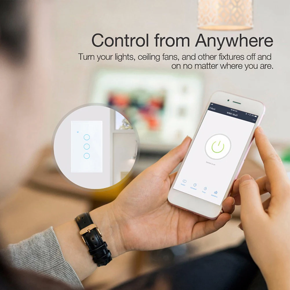 1/2/3/4gang TUYA WiFi Умный Сенсорный Выключатель домашнего света Настенная Кнопка 120*72 мм Нейтральный провод Голосовой Для Alexa Google Home Assistant