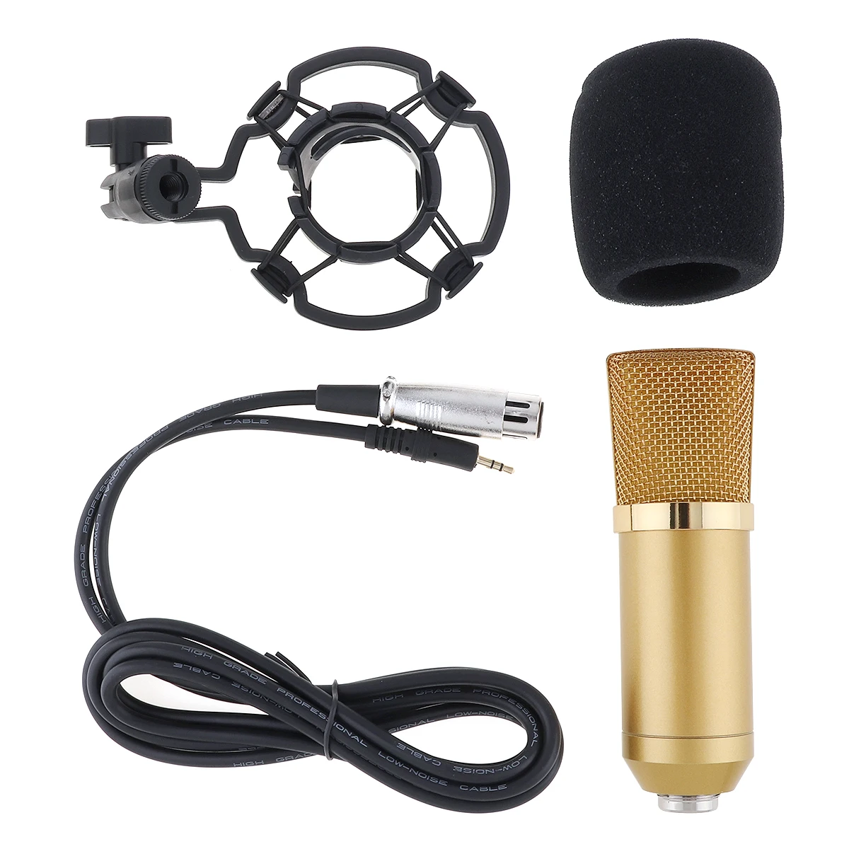 Профессиональный металлический конденсаторный микрофон BM-700 с цепным управлением и позолоченной головкой с большой диафрагмой для студии /KTV