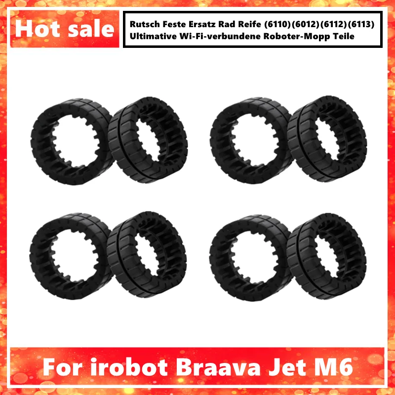 Rutsch Feste Ersatz Rad Reifen for irobot Braava Jet M6 (6110)(6012)(6112)(6113) ultimatives Wi-Fi-Verbindungs roboter teil