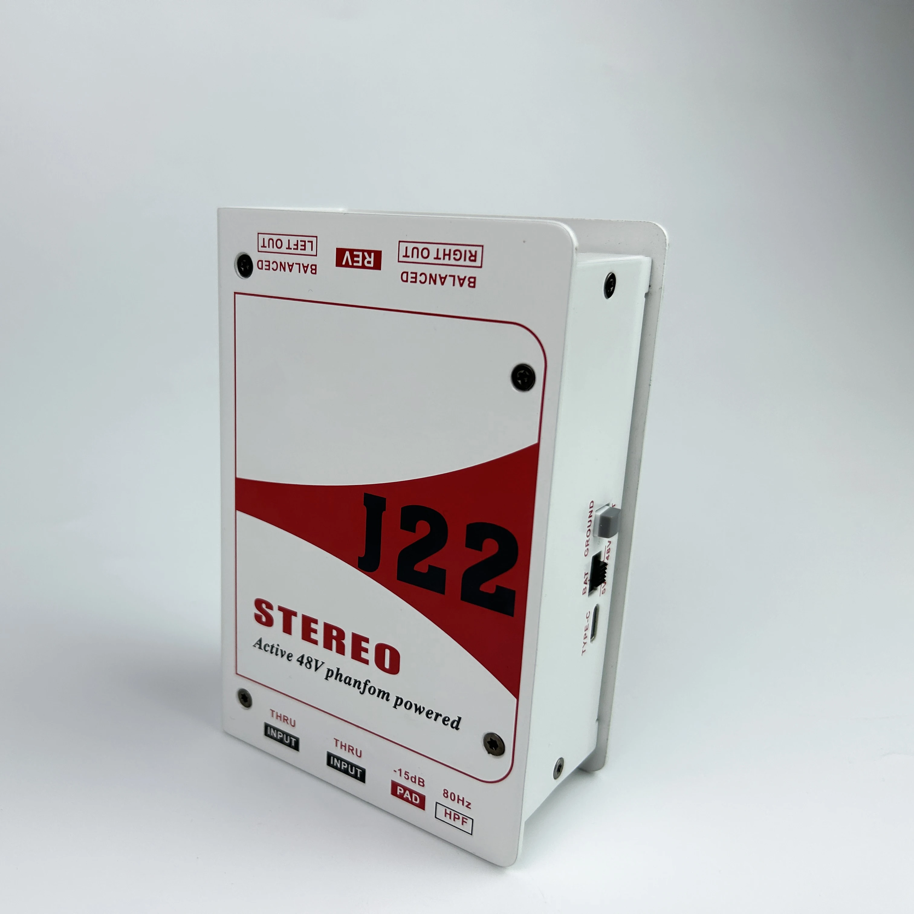 Профессиональный Двухканальный Стереосистемный Блок Фантомного питания GAZ-J22 48V Active Direct Junction audio DI Box