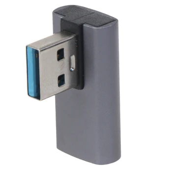 Адаптер USB A от мужчины к женщине 90 Градусов USB3.0 Кабельный разъем Поддержка передачи данных 10 Гбит/с для ноутбуков