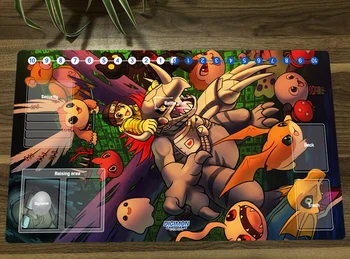 Аниме Digimon Duel Playmat Торговый Карточный Игровой Коврик DTCG CCG Коврик Для Мыши Противоскользящий Настольный Игровой Рабочий Коврик С Карточными Зонами Бесплатная Сумка
