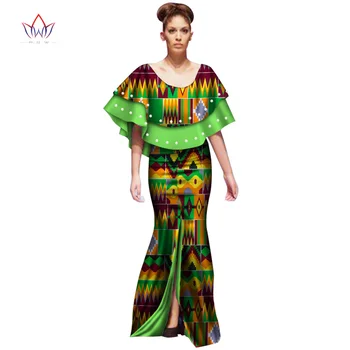 Африканские платья из Бинтаревого воска Для женщин Дашики, Роскошные вечерние платья 2023, Африканский Принт, Восковые Хлопковые вечерние длинные Платья WY2874