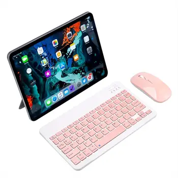 Беспроводная Bluetooth-клавиатура и мышь, Мини-клавиатура, английская клавиатура для планшета IOS Android iPhone Ipad Samsung Huawei Keyboard