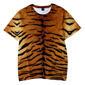 Брендовая модная летняя футболка Премиум-класса с рисунком тигровой шкуры, мужская футболка Унисекс, Повседневная футболка с коротким рукавом, Уличная одежда