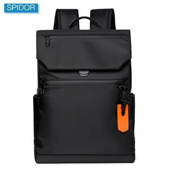 Высококачественный Водонепроницаемый мужской рюкзак для ноутбука, модный Брендовый дизайнерский Черный рюкзак для бизнеса, городской мужской рюкзак, зарядка через USB