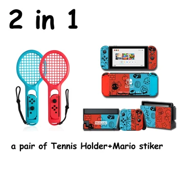 Для Nintendos Switch NS Tennis ACES Игровой плеер Для Nintend Switch Joy-con ABS Держатель ручки теннисной ракетки с 2 игровыми наклейками