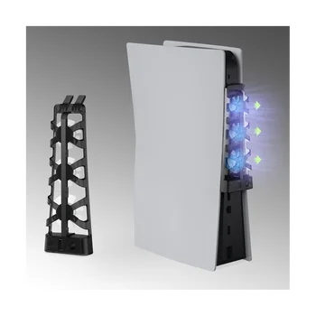 Для аксессуаров PS5 Охлаждающий вентилятор со светодиодной подсветкой для PS5, как дисковых, так и цифровых изданий, Игровые аксессуары Система охлаждения