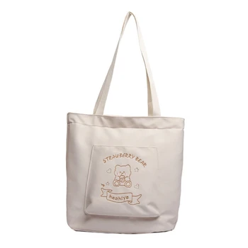Женская сумка Большой емкости через плечо с милым медведем, сумки-мессенджеры, женская прозрачная сумка через плечо, сумки в японском стиле для путешествий