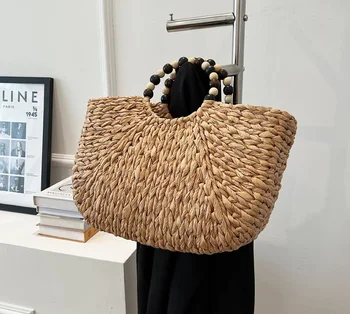 Женская сумочка, сумка-шольдер, плетеная корзина
