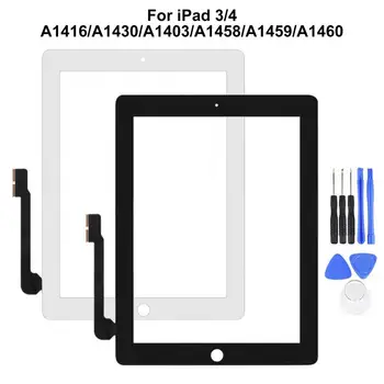 Замена Дигитайзера Сенсорного экрана Новый Для iPad 3 4 iPad3 iPad4 A1416 A1430 A1403 A1458 A1459 A1460 ЖК-внешняя Сенсорная Стеклянная Панель