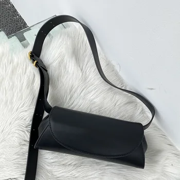 Кожаная женская сумка, новая высококачественная сумка на одно плечо, сумка через плечо, большая вместительность, Простая роскошная мода в стиле ретро