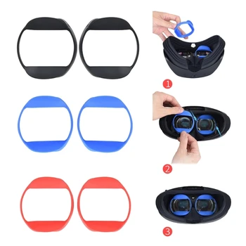 Мягкая крышка объектива VR Мягкие очки VR Силиконовые Колпачки Против Царапин для гарнитуры PS VR2, Устойчивая к царапинам Гибкая крышка