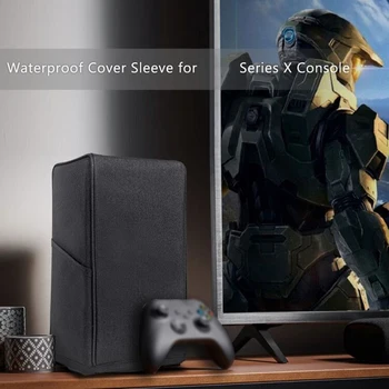 Мягкий пылезащитный чехол, защита от царапин, водонепроницаемый чехол-накладка для консоли Xbox Series X (черный)
