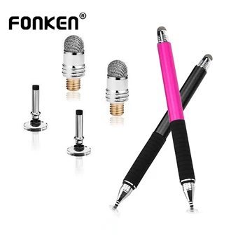 Наконечник сенсорной ручки Fonken, Проводящая сенсорная присоска, волоконный наконечник для аксессуаров для планшетов, Емкостный экран, наконечники для пера