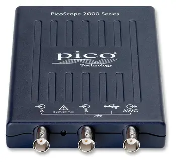 Осциллограф PICO TECHNOLOGY PICOSCOPE 2204A PC USB, PicoScope 2000, 2 канала, 10 МГц, 100 МС/с, 8 кпт, 35 нс