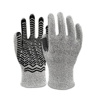 Перчатки, устойчивые к порезам, 5-й уровень, противоскользящие перчатки из силиконовой ленты, износостойкие защитные рабочие перчатки для работы со стеклом