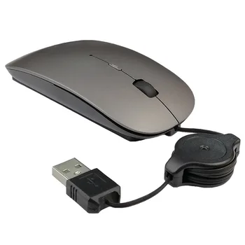 Портативный Компьютер Телескопическая Проводная Мышь Без Звука USB Оптическая Мышь Офисные Игры Точное Движение И Высокая Чувствительность Практичны