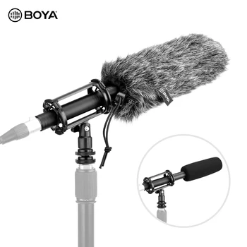 Суперкардиоидный конденсаторный микрофон BOYA BY-BM6060 с 3-контактной поддержкой частоты XLR 60 Гц-20000 Гц от аккумулятора или фантомного источника питания