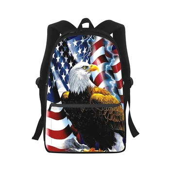 США, Американский флаг, Мужской Женский Рюкзак с 3D принтом, Модная студенческая школьная сумка, Рюкзак для ноутбука, Детская дорожная сумка