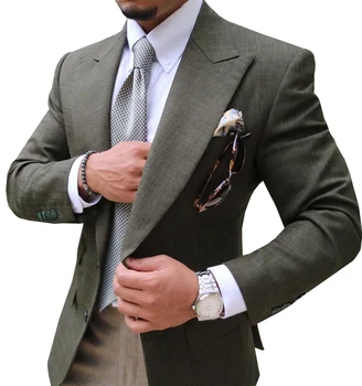 Только куртка!!!Повседневный приталенный серый мужской костюм с надрезанной этикеткой, блейзер, деловой костюм для свадьбы жениха.Смокинги.