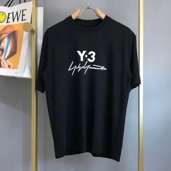Футболка с круглым вырезом и короткими рукавами Yohji Yamamoto на груди Y-3 с принтом, мужские и женские свободные универсальные футболки Y3