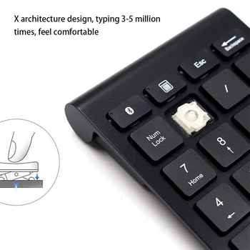Черная Клавиатура 22 Клавиши Mini Numpad Bluetooth-Совместимая Цифровая клавиатура Поддержка системы Windows iOS Android Абсолютно Новая Удобная переноска